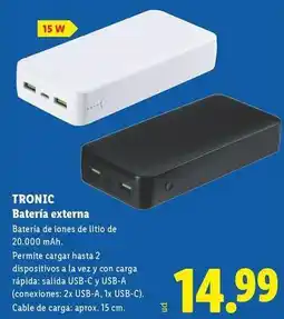 Lidl Tronic - bateria externa oferta