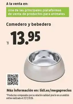 Lidl Comedero y bebedero oferta