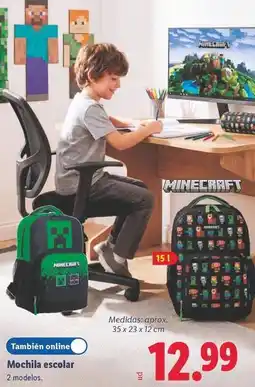 Lidl Mochila escolar oferta