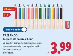 Lidl Crelando - lápices de colores 3 en 1 oferta