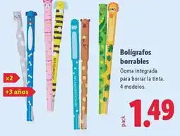 Lidl Boligrafos borrables oferta
