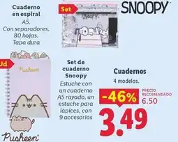Lidl Cuadernos oferta