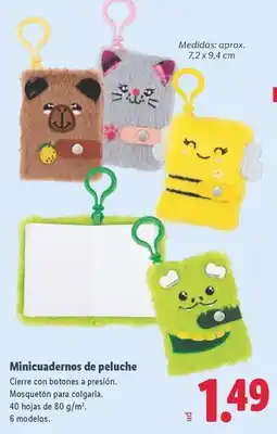 Lidl Minicuadernos de peluche oferta