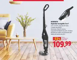 Lidl Rowenta - aspirador recargable 2 en 1 oferta
