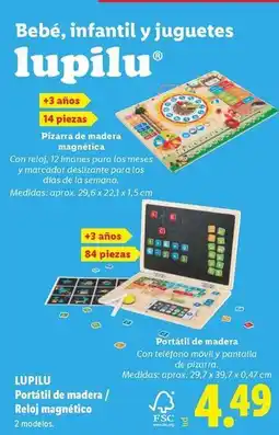 Lidl Lupilu - portatil de madera oferta
