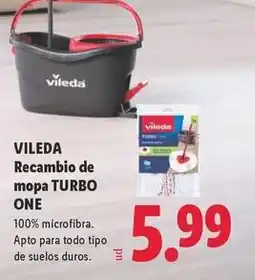 Lidl Vileda - recambio de mopa turbo one oferta