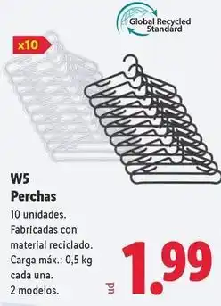 Lidl W5 - perchas oferta