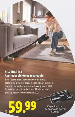 Lidl Silvercrest - aspirador ciclónico recargable oferta