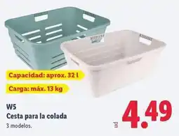 Lidl W5 - cesta para la colada oferta