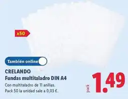 Lidl Crelando - crelando fundas multitaladro din a4 oferta