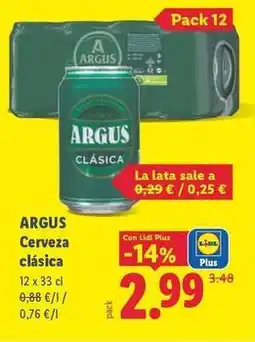 Lidl Argus - cerveza clasica oferta