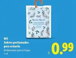 Lidl W5 - sobres perfumados para armario oferta
