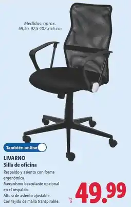 Lidl Livarno - silla de oficina oferta