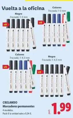 Lidl Crelando - marcadores permanentes oferta