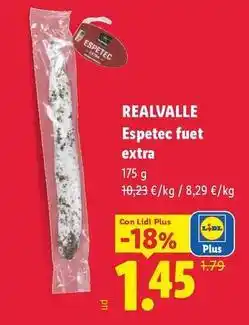 Lidl Realvalle - espetec fuet extra oferta