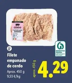 Lidl Filete empanado de cerdo oferta