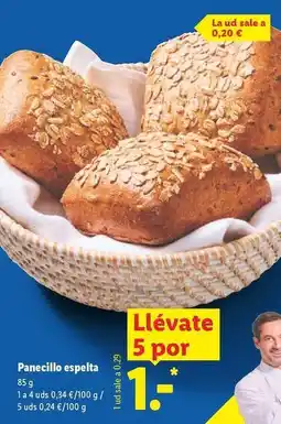 Lidl Panecillo espelta oferta