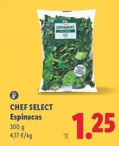 Lidl Chef select - espinacas oferta