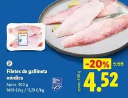 Lidl Filetes de gallineta nordica oferta