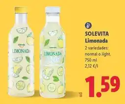 Lidl Solevita - limonada oferta