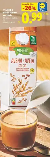 Lidl Vemondo - bebida de avena con calcio oferta