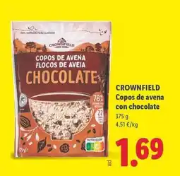 Lidl Crownfield - copos de avena con chocolate oferta