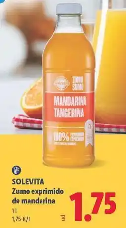 Lidl Solevita - zumo exprimido de mandarina oferta