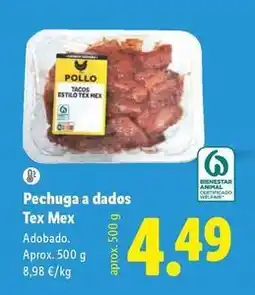 Lidl Realvalle - pechuga a dados tex mex oferta
