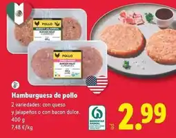 Lidl Hamburguesa de pollo oferta