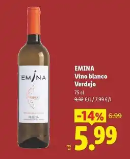 Lidl Emina - vino blanco verdejo oferta