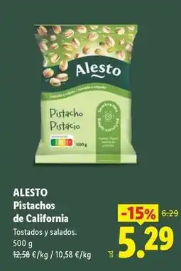 Lidl Alesto - pistachos de california oferta