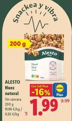 Lidl Alesto - nuez natural oferta