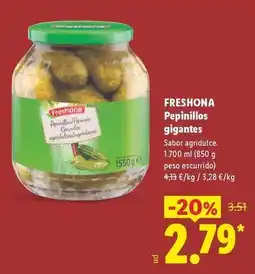 Lidl Freshona - pepinillos gigantes oferta