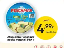 FROIZ Pescamar atún claro aceite vegetal oferta