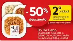 FROIZ Bo De Debo ensaladilla rusa fideuá de marisco o paella de mariscos oferta