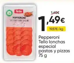 FROIZ Tello pepperoni lonchas especial pastas y pizzas oferta
