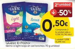 FROIZ Queso El Pastor tierno o light bajo en sal lonchas oferta