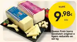 FROIZ Queso Froiz barra sandwich original o ligero oferta