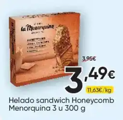 FROIZ la Menorquina Helado sandwich Honeycomb oferta