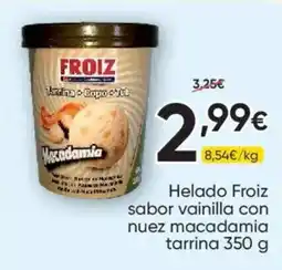 FROIZ Froiz helado sabor vainilla con nuez macadamia oferta