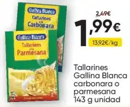 FROIZ Gallina Blanca tallarines a carbonara o parmesana oferta