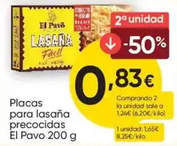 FROIZ El Pavo placas para lasaña precocidas oferta