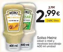 FROIZ Heinz salsa césar o miel y mostaza bocabajo oferta