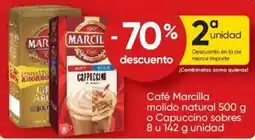FROIZ Marcilla café molido natural o cappuccino sobres oferta