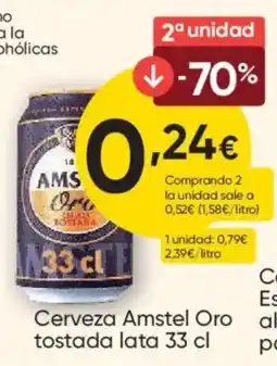 FROIZ Cerveza Amstel Oro tostada oferta