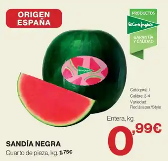 El Corte Inglés sandía negra