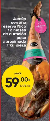 FROIZ Nico jamón serrano reserva oferta