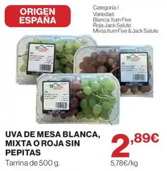 Supercor Uva de mesa blanca, mixta o roja sin pepitas oferta