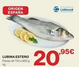 Hipercor Lubimar lubina estero oferta