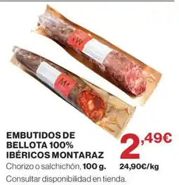 Supercor Ibéricos Montaraz chorizo o salchichón oferta